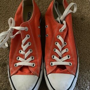 Orange converse size 8 womens